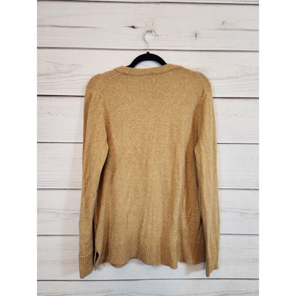 J. Crew Women's Brown Knit Round Neck Long Sleeve Pullover Sweater Size Large - Picture 2 of 6